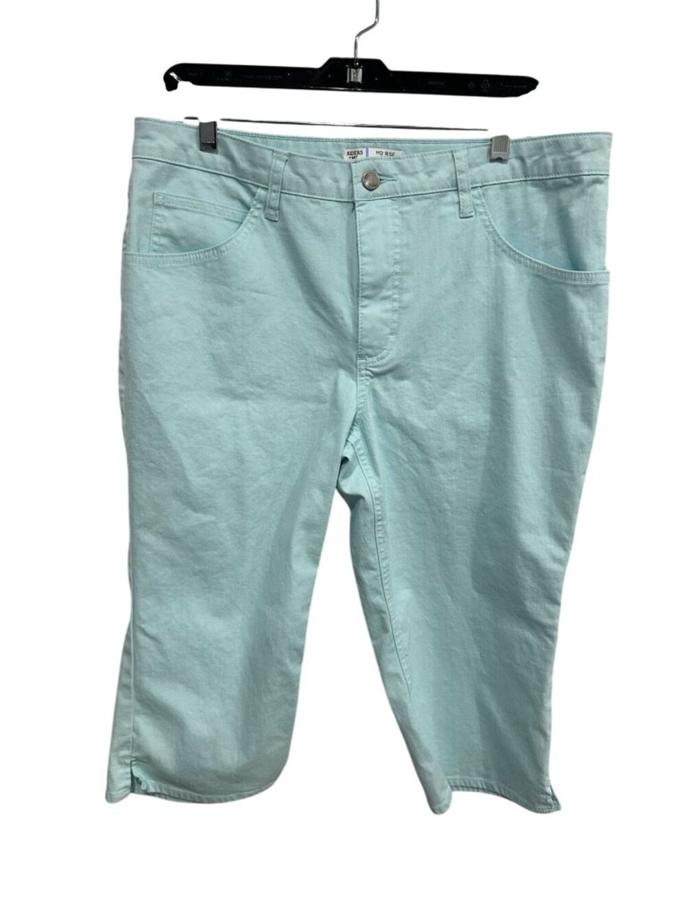 Riders By Lee 16M Aqua Mid Rise Capri Pants Stretch Naturecore Calmcore